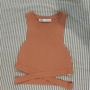 Zara Women's orange tank top